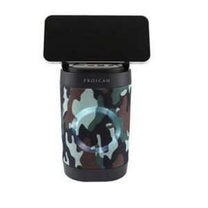 Proscan   Portable Bluetooth Speaker with Mobile Phoner Holder  Sound Black Camo